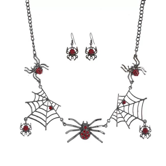 Spider necklace and ring set - Picture 2 of 5
